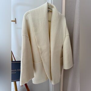 Darling Cream Open-Front Jacket